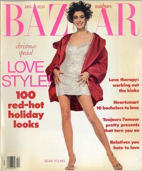 Sean Young on the cover of Harper's Bazaar